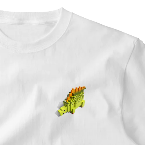 ピクセルザウルス　ステゴサウルス One Point T-Shirt