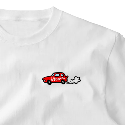 6800rpmカー ワンポイントTシャツ