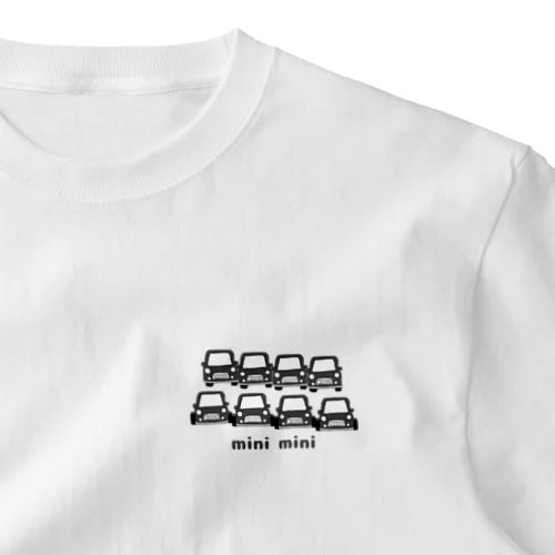 ミニミニ大集合(モノクロver) ワンポイントTシャツ