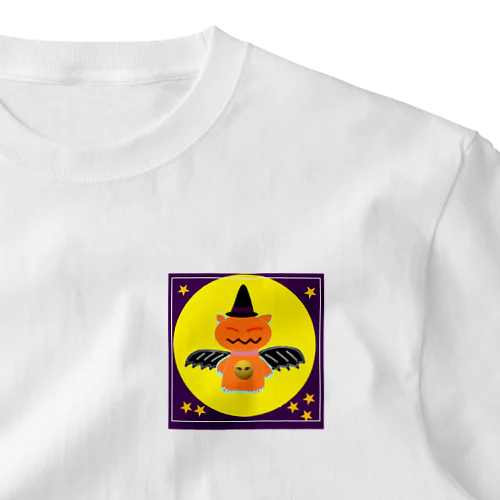 ハロウィン猫 ワンポイントTシャツ