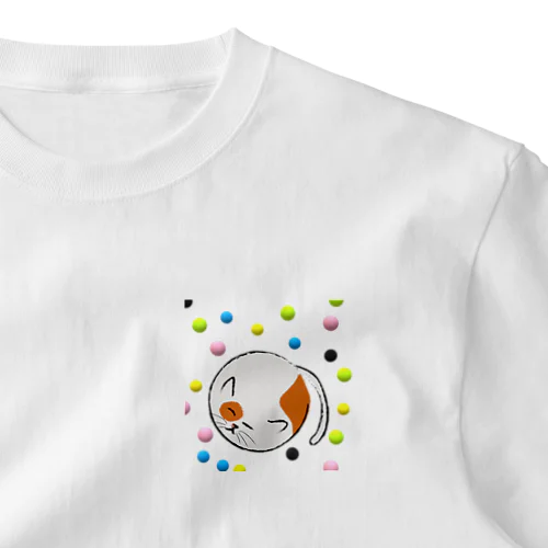 丸猫　まるまる ワンポイントTシャツ