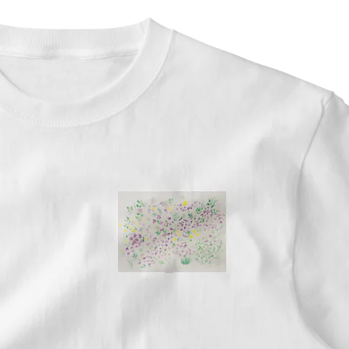 むらさきのお花畑 One Point T-Shirt