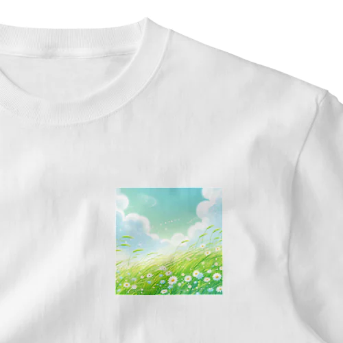 そよ風の吹く草原✨ ワンポイントTシャツ