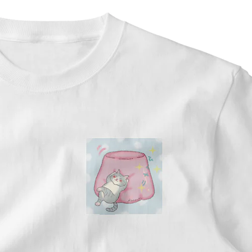 ゆる猫　ひんやりゼリー ワンポイントTシャツ