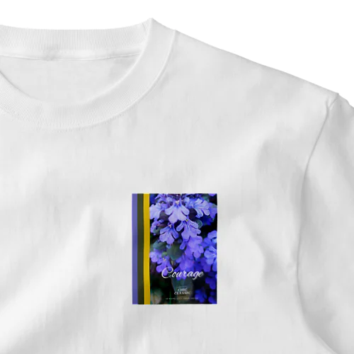 お花・Courage  ワンポイントTシャツ