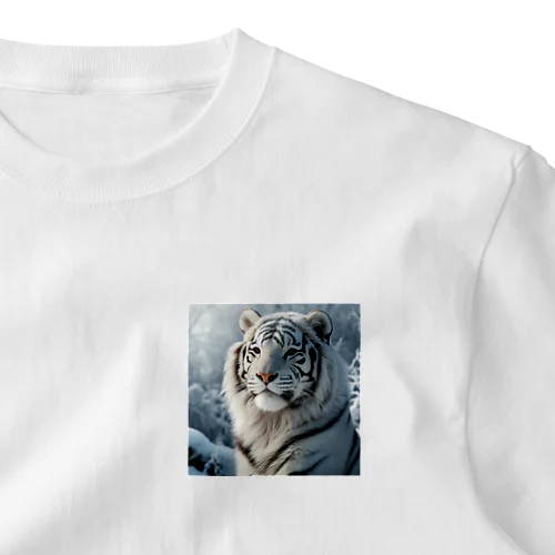 雪原の虎 One Point T-Shirt