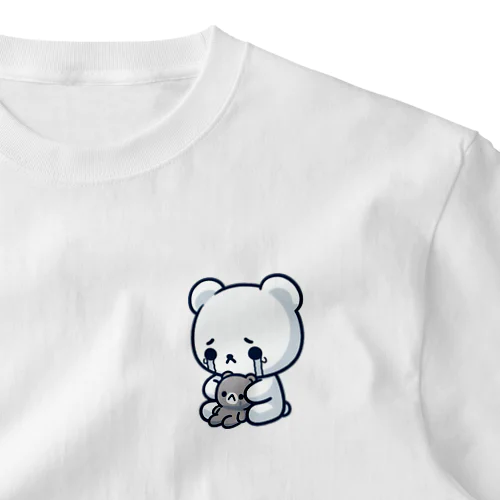 くまのたるちゃん　悲しい日もあるね。。 ワンポイントTシャツ