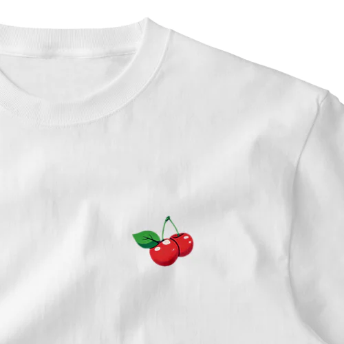 LOVE Cherry ワンポイントTシャツ