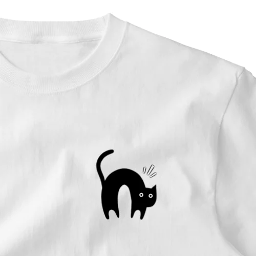 黒猫５ ワンポイントTシャツ