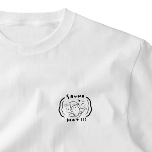 Sauna is HOT！なサウナ好きのカワウソシリーズ(黒) One Point T-Shirt