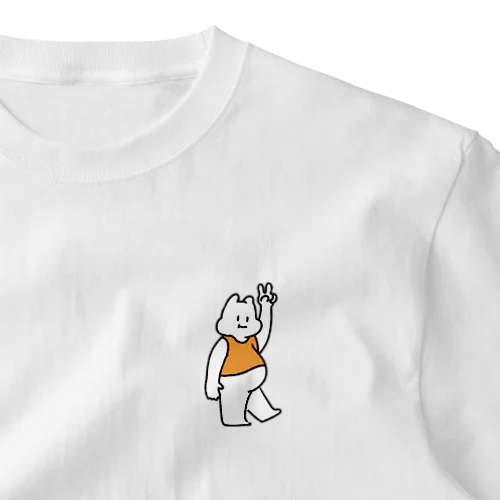 【Tシャツ】タンクトップを着たクマ ワンポイントTシャツ