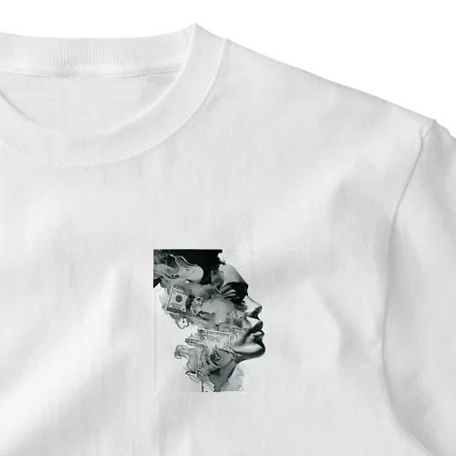 アート「女性の横顔」 One Point T-Shirt