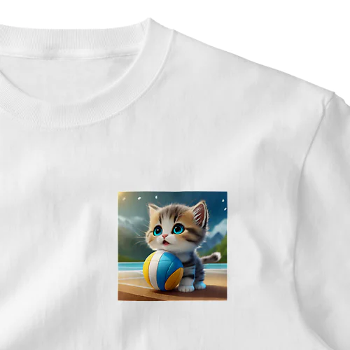 猫とボール One Point T-Shirt