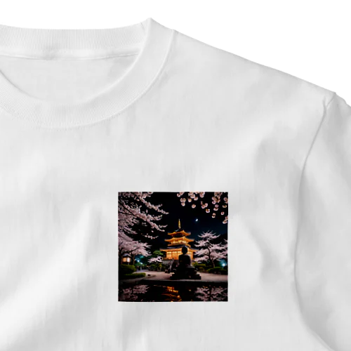 日本の夜を彩る魅力満点の夜景 ワンポイントTシャツ