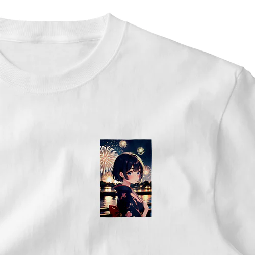 浴衣の可愛い女の子 One Point T-Shirt