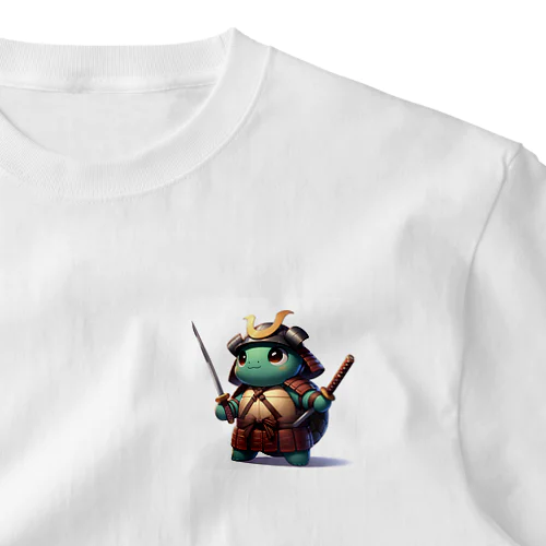 かわいい亀侍 ワンポイントTシャツ