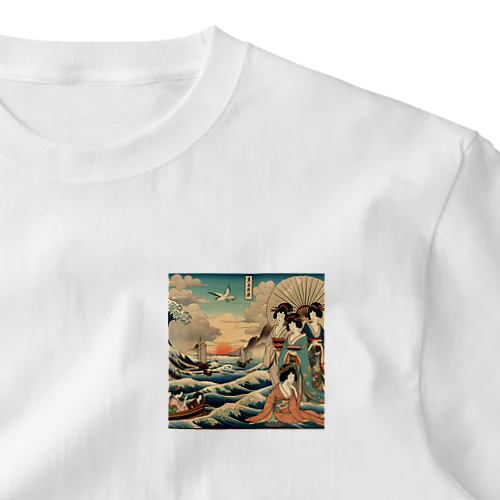 古き良き日本浮世絵 ワンポイントTシャツ