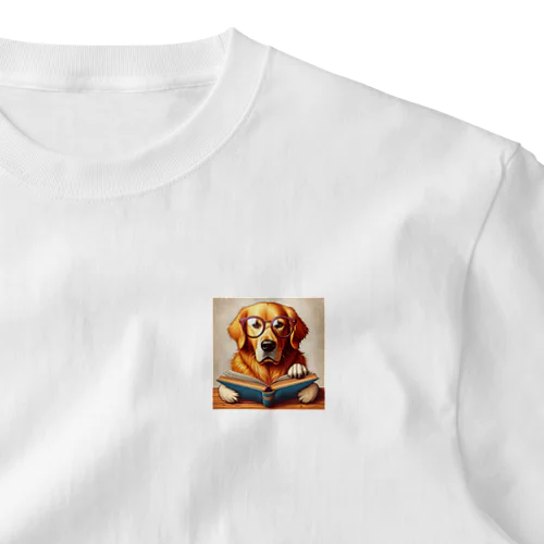 インテリ犬 ワンポイントTシャツ
