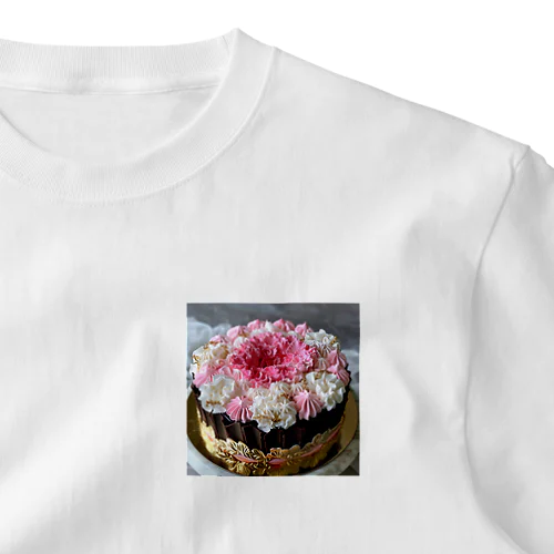花束のようなケーキ華やか　なでしこ1478 ワンポイントTシャツ