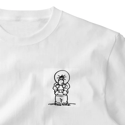 パーカーの紐締めすぎ君 One Point T-Shirt