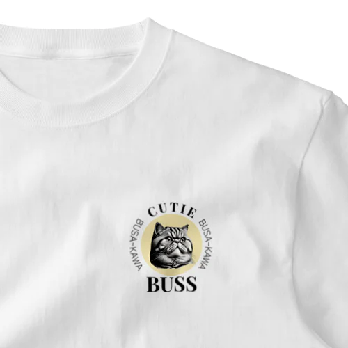 BUSA-KAWA_type Cat Mark2 ワンポイントTシャツ