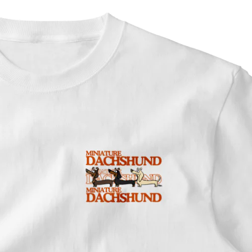 MINIATURE DACHSHUND ワンポイントTシャツ