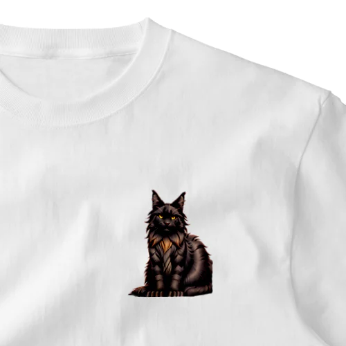 黒猫B ワンポイントTシャツ