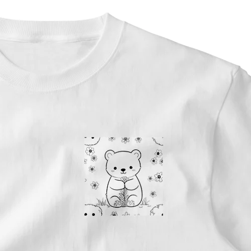 かわいいクマ ワンポイントTシャツ