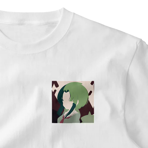 緑の女の子 ワンポイントTシャツ