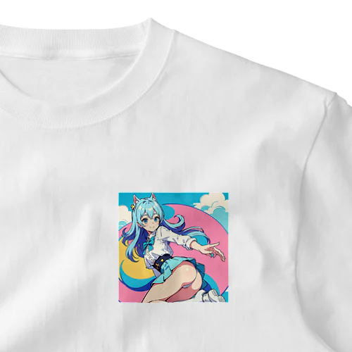 魔法ネコ少女 ワンポイントTシャツ