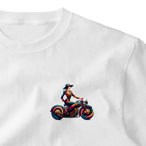 バイクガール　モダンタイプ ワンポイントTシャツ