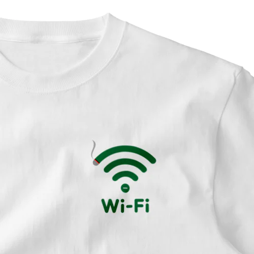 Wi-Fi 蚊取り線香 ワンポイントTシャツ