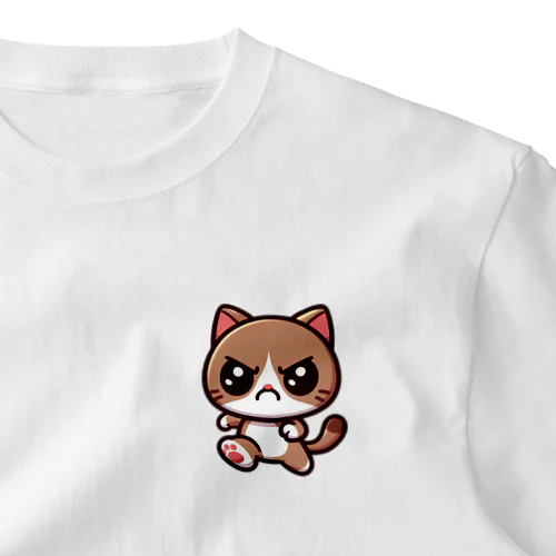 かわいい猫のヤンチャまる2 ワンポイントTシャツ