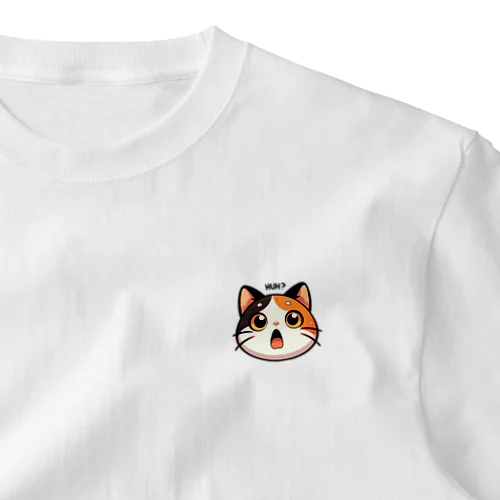 困惑するネコ ワンポイントTシャツ