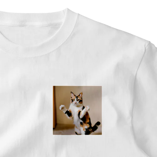 三毛猫 ワンポイントTシャツ