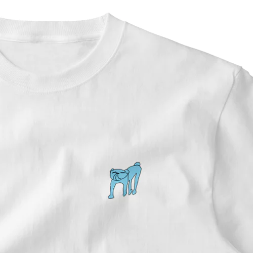 犬のパノ（青） ワンポイントTシャツ