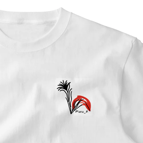 カラフルTillandsia ワンポイントTシャツ