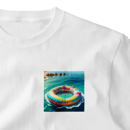 カラフルなうきわ One Point T-Shirt