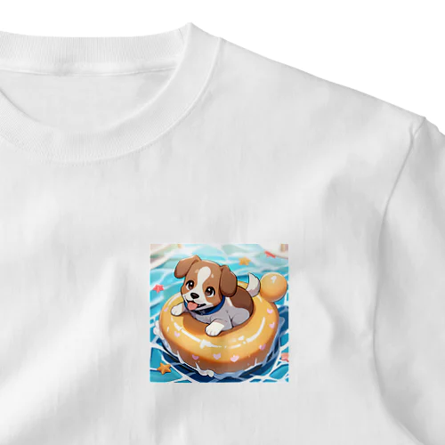 海水浴してるワンコちゃん One Point T-Shirt