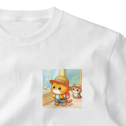 にゃんともキュートなショッピングタイム♪ ワンポイントTシャツ