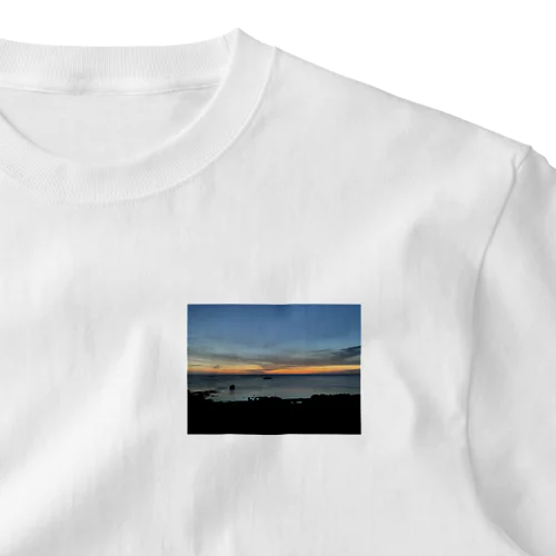 沖縄の夕暮れ ワンポイントTシャツ