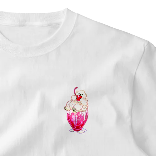 Ice cream Bear (Strawberry Soda) ワンポイントTシャツ