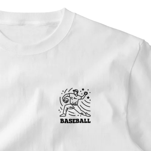 BASEBALL LEFT PITCHER One Point T-Shirt