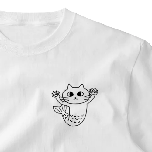 ねこマーマン ワンポイントTシャツ