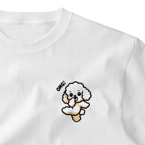 OMG DOG オーマイガ！トイプードルのぷぷる ワンポイントTシャツ