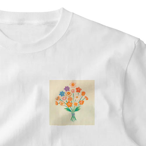 お絵描き花束 ワンポイントTシャツ