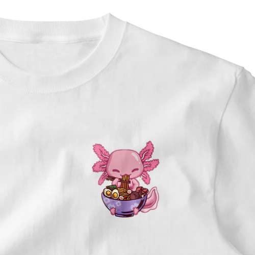 アホロートルラーメンアニメかわいい食べる女の子ティーンズ One Point T-Shirt