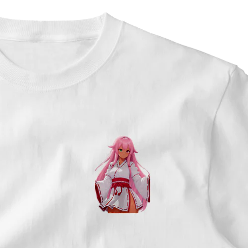 巫女 ワンポイントTシャツ