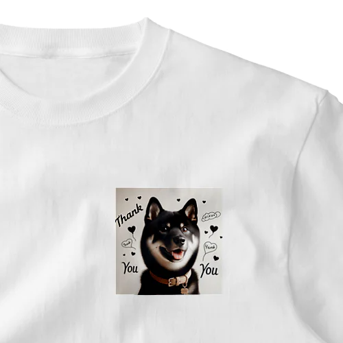 柴犬とありがとう ワンポイントTシャツ