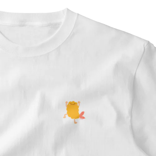 やる気なえびふらい ワンポイントTシャツ